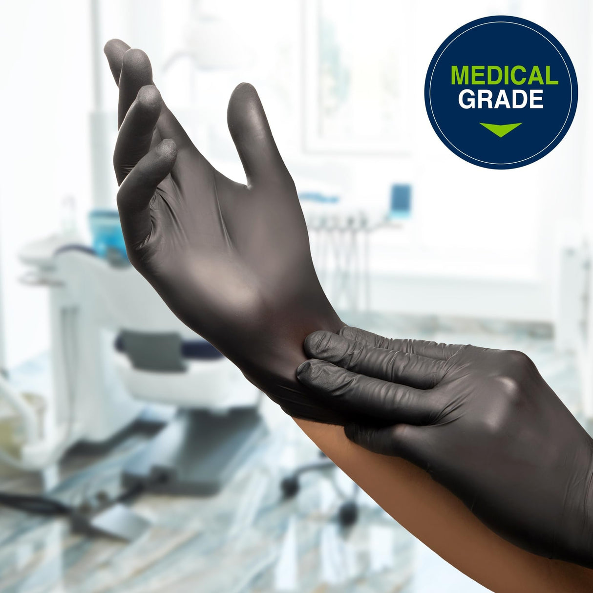 Halyard Black-Fire Powder-Free Nitrile Exam Gloves - 44757-Case - LL Medico