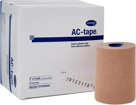 Hartmann AC-tape Cotton Elastic Athletic Tape, Tan, 3 Inch x 5 Yard - 64300000-Single - LL Medico