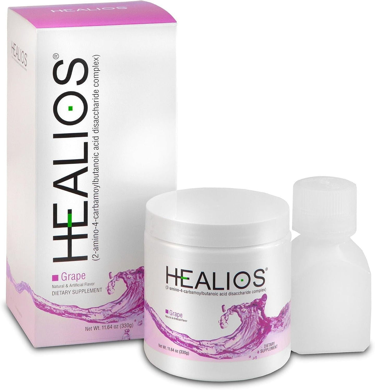 Healios Oral Health and Dietary Supplement Powder, Grape, 11.64 oz - GN0140-Single - LL Medico
