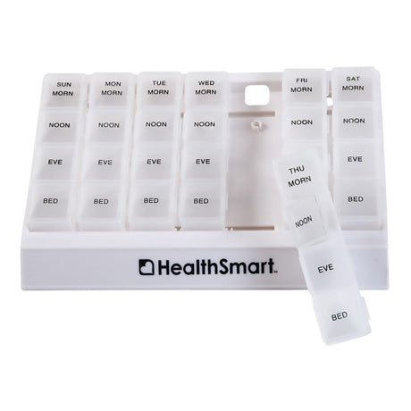 HealthSmart 7-Day Pill Organizer, 4 Dose, Large - 640-8223-0000-Single - LL Medico