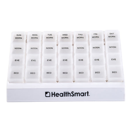 HealthSmart 7-Day Pill Organizer, 4 Dose, Large - 640-8223-0000-Single - LL Medico