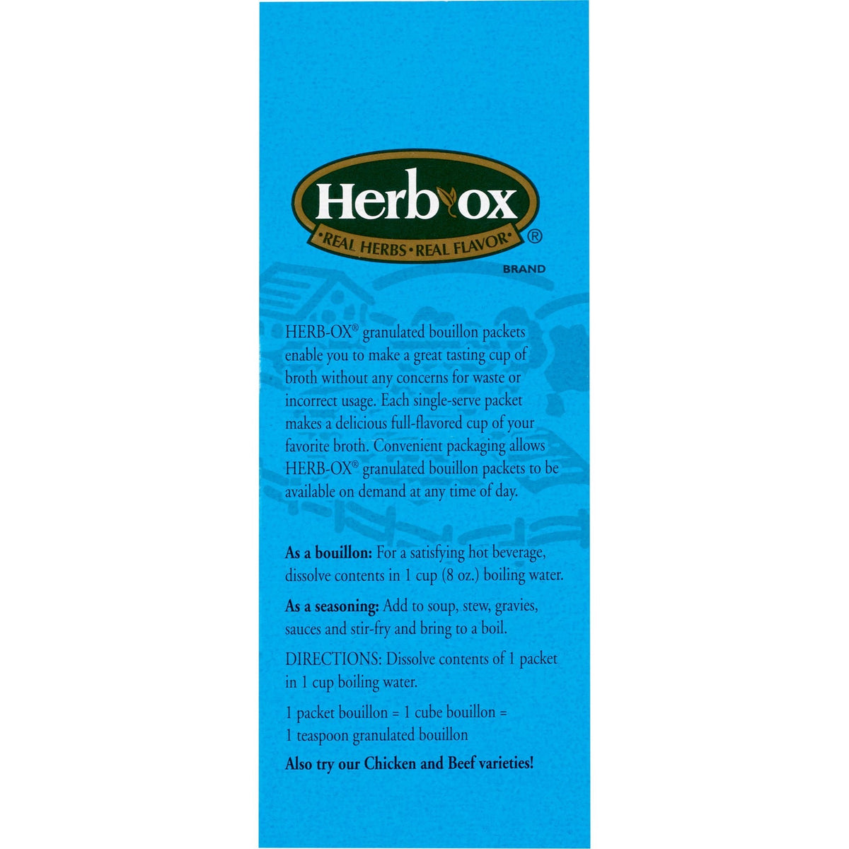 Herb-Ox Instant Broth, Vegetable, 7.5 oz Packet - 35562-Box - LL Medico