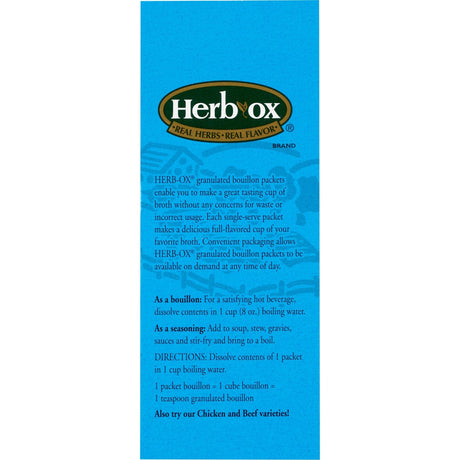 Herb-Ox Instant Broth, Vegetable, 7.5 oz Packet - 35562-Box - LL Medico
