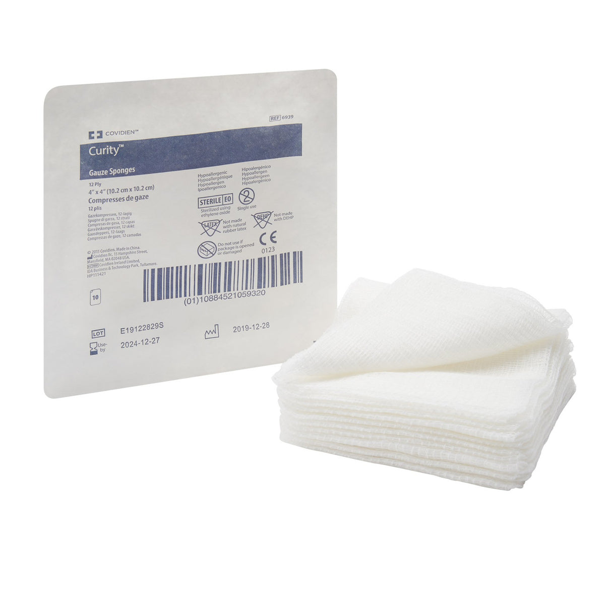 Curity Sterile USP Type VII Gauze Sponge, 4 x 4 Inch, 12-Ply