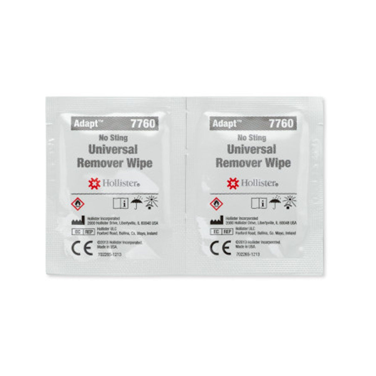 Hollister Adapt No Sting Universal Remover Wipe, 1 1/2" x 2" - 7760-Box - LL Medico