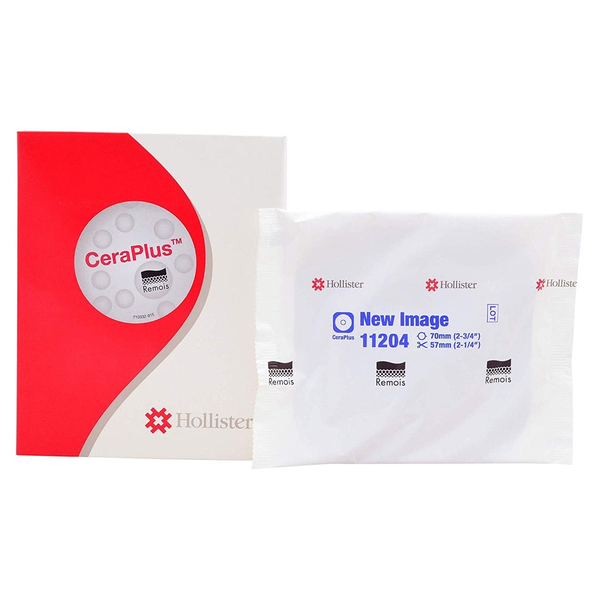 Hollister New Image CeraPlus Two-Piece Skin Barrier, Flat, Cut-to-Fit, 70 mm Flange - 11204-Box - LL Medico