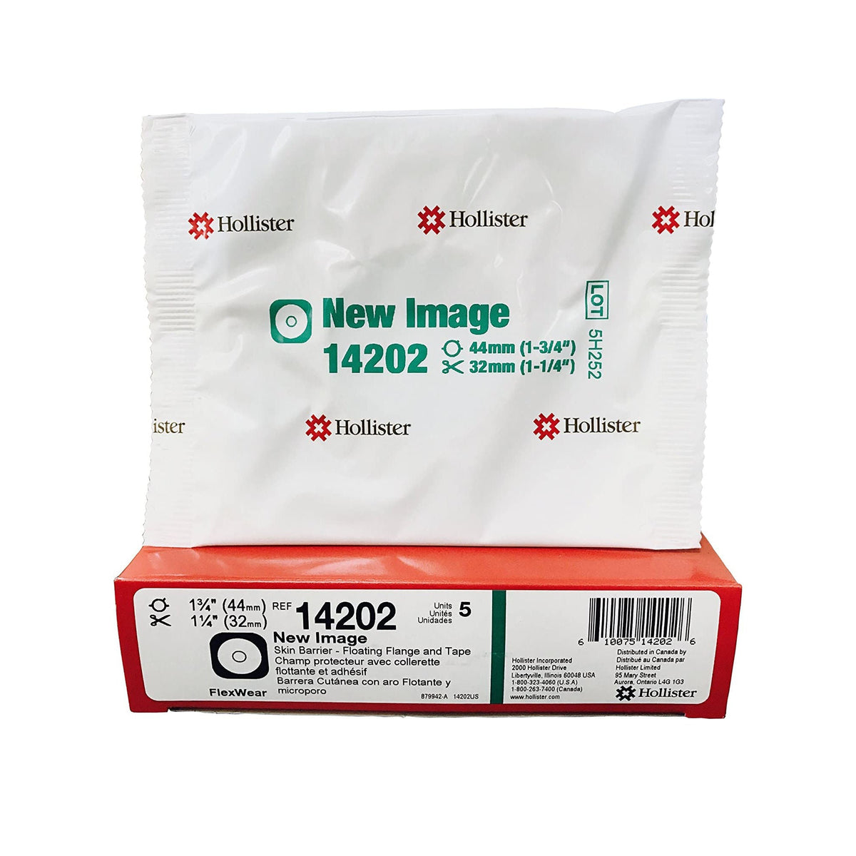 Hollister New Image Flextend Ostomy Skin Barrier, Cut-to-Fit, 44mm Flange, Up to 1 1/4" Stoma Opening - 14202-Single - LL Medico