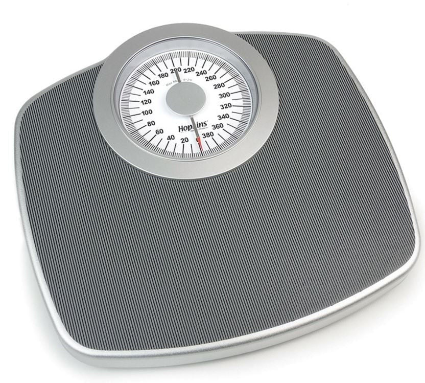 Hopkins Floor Scale, Analog Dial, 400 lb Capacity, Gray - 689401-Single - LL Medico