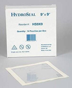HydroSeal IV Site Barrier Protector, 9 x 9", Clear, Film, NonSterile - HS9X9-Box - LL Medico