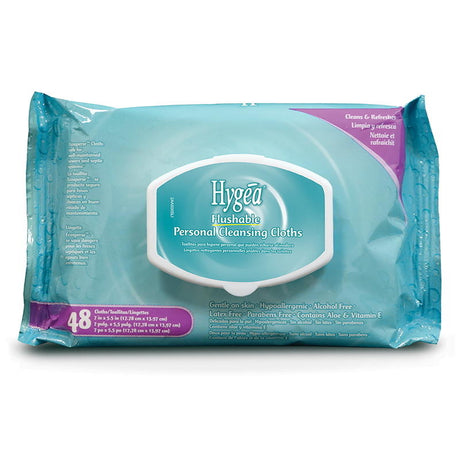 Hygea Flushable Personal Wipes - A500F48-Pack - LL Medico