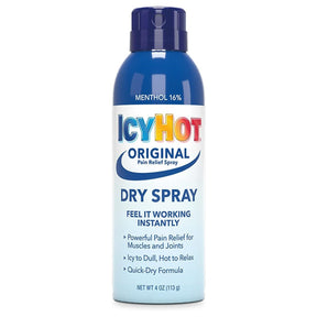 Icy Hot Original Pain Relief Dry Spray with 16% Menthol, 4 oz Spray - 04116708150-Single - LL Medico