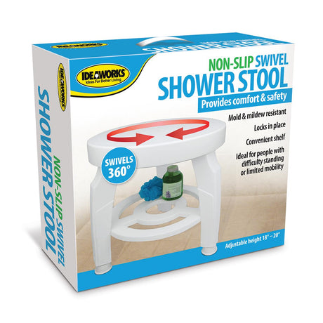 Ideaworks Non-Slip Swivel Shower Stool - JB5596 - LL Medico