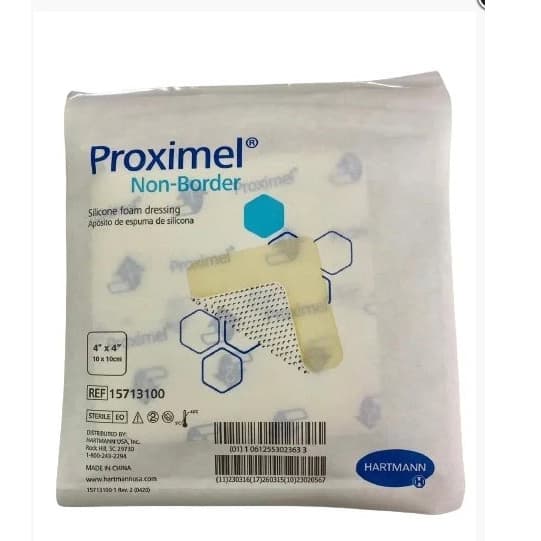 Proximel Non-Border Foam Dressing, 4 x 4 Inch