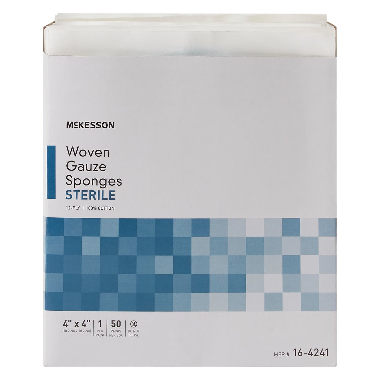 McKesson Sterile Gauze Sponge, 2 x 2 Inch, 12-Ply