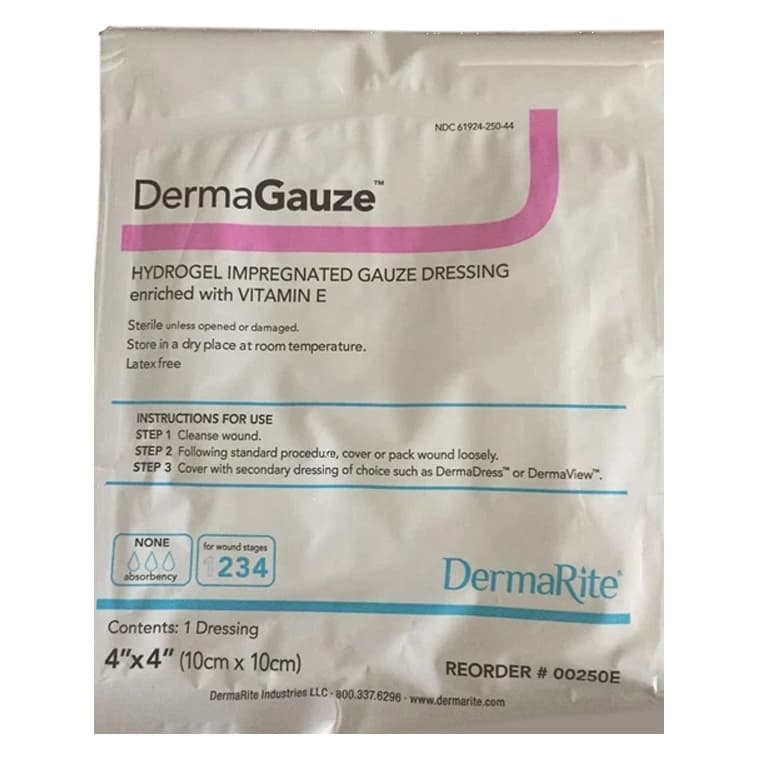 DermaGauze Impregnated Dressing, 4 x 4 Inch