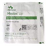 Mepilex Silicone Adhesive without Border Silicone Foam Dressing, 4 x 8 Inch
