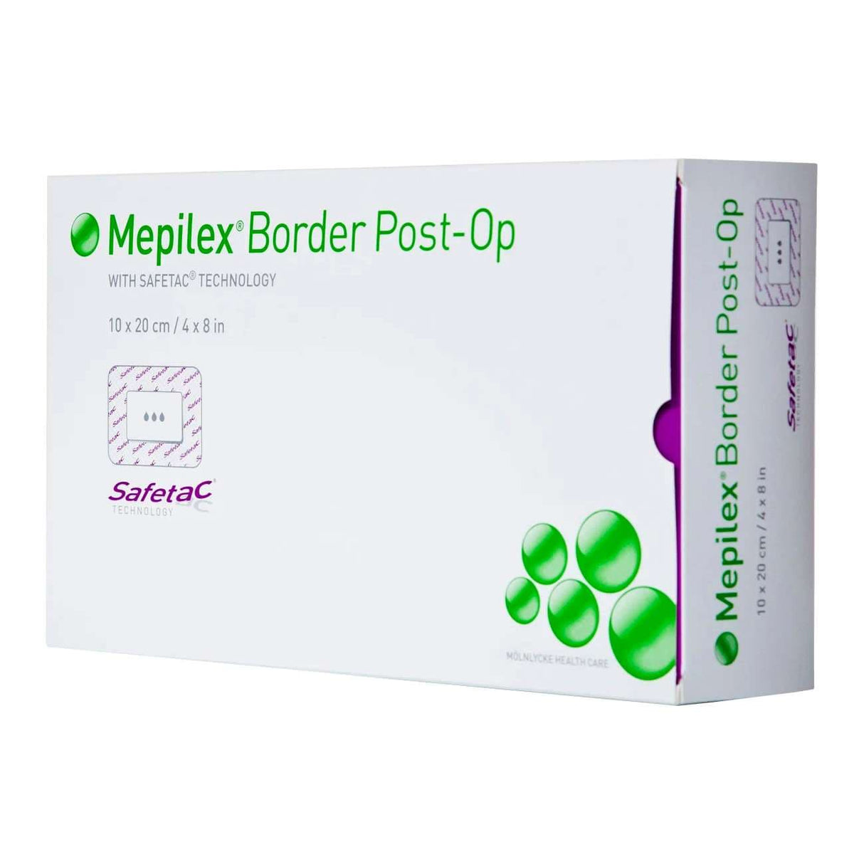 Mepilex Border Post-Op Adhesive with Border Foam Dressing, 4 x 8 Inch
