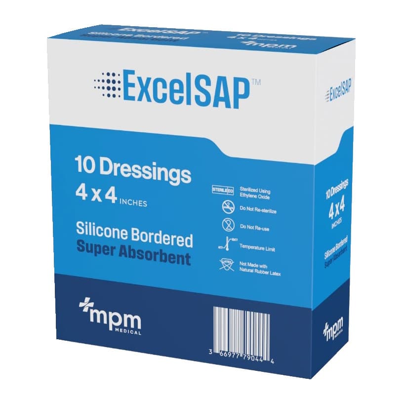 ExcelSAP Super Absorbent Dressing, 4 x 4 Inch
