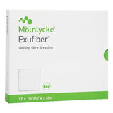 Molnlycke Exufiber Gelling Fiber Dressing, 4 x 4-4/5 Inch
