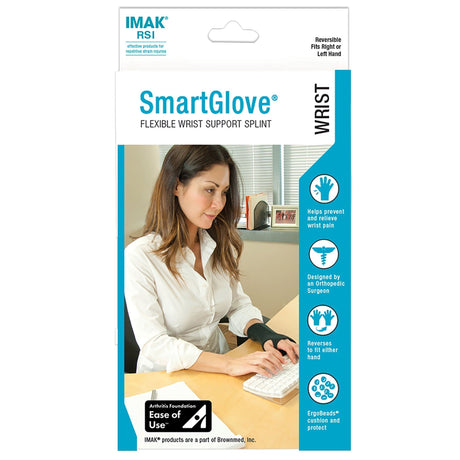 IMAK RSI SmartGlove with Thumb Support, Black, Left or Right Hand - A20161-Single - LL Medico