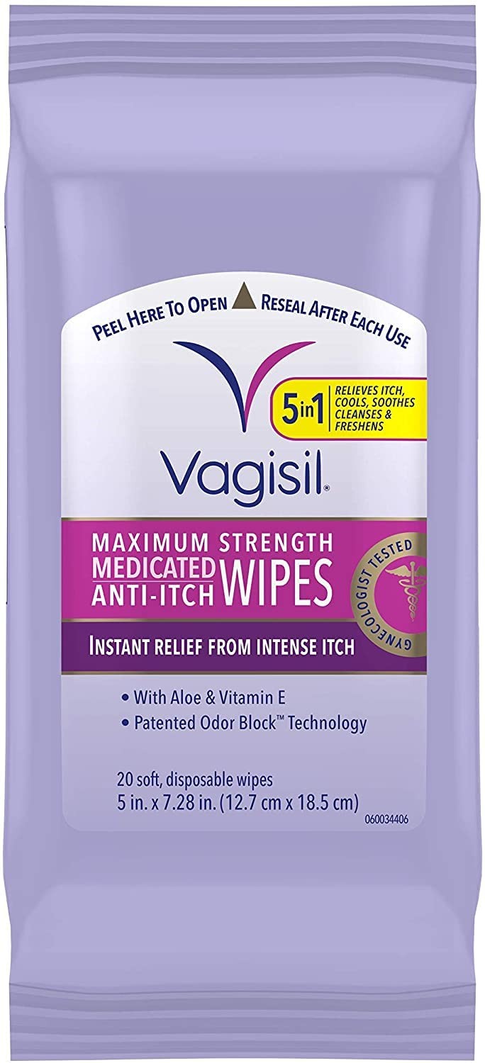 Vagisil Maximum Strength Anti-Itch Medicated Feminine Wipes