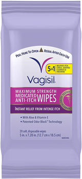 Vagisil Maximum Strength Anti-Itch Medicated Feminine Wipes