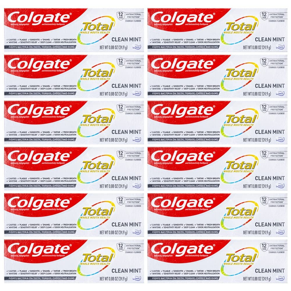 Colgate Total Toothpaste, Clean Mint, 0.88 oz Tube