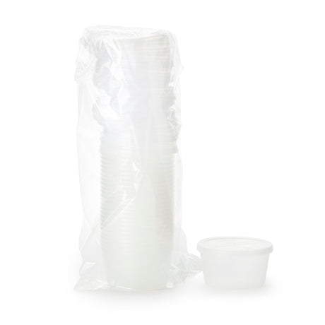 Dawn Mist Denture Cup with Snap-On Lid, 8 oz