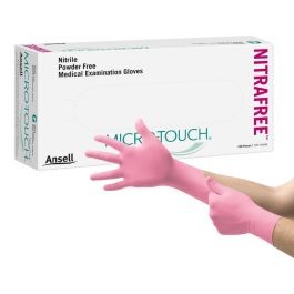 Ansell Micro-Touch NitraFree Nitrile Exam Gloves, Powder-Free