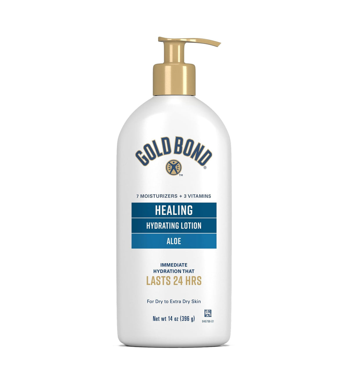 Gold Bond Healing Hydrating Lotion with Aloe, 14 oz Pump Bottle