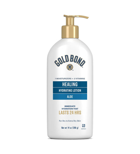 Gold Bond Healing Hydrating Lotion with Aloe, 14 oz Pump Bottle