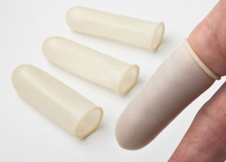 Tech-Med Finger Cot, Powder Free Latex, Half-Finger Length, Medium