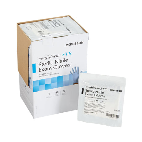 McKesson Confiderm STR Sterile Nitrile Exam Gloves, Powder-Free