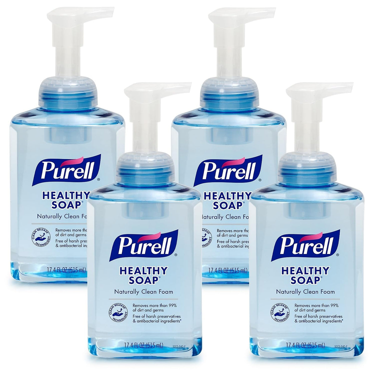Purell Healthy Soap Foaming Hand Soap, Fragrance Free, 17.4 fl oz Pump Bottle