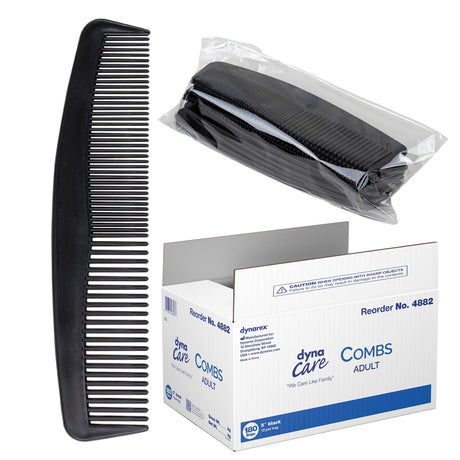 Dynarex DynaCare Adult Comb, Black, 5", Box of 12