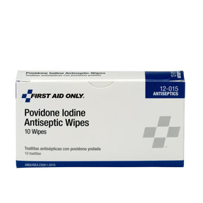 First Aid Only Povidone Iodine Antiseptic Wipes, Medium