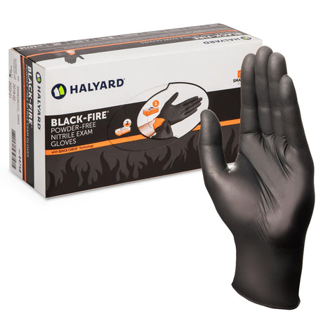 Halyard Black-Fire Powder-Free Nitrile Exam Gloves
