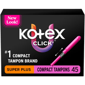 U by Kotex Kotex Click Compact Tampons, Super Absorbency, Unscented - 51581 - LL Medico