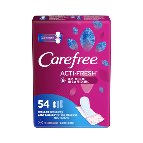 Carefree Acti-Fresh Daily Liners, Regular, Fresh Scent, 54 Count