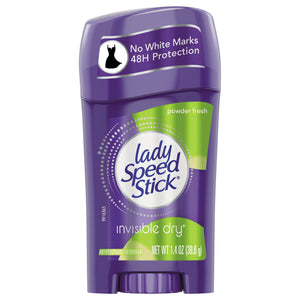 Lady Speed Stick Invisible Dry Antiperspirant Deodorant, Powder Fresh, 1.4 oz
