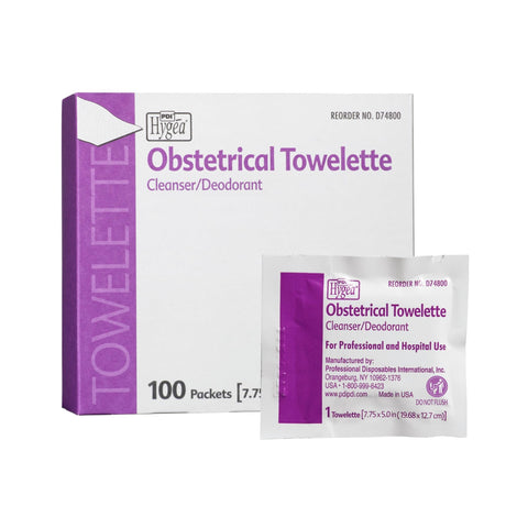 Hygea Obstetrical Towelette Cleanser/Deodorant, Scented