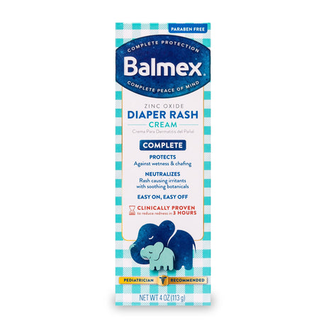 Balmex Complete Zinc Oxide Diaper Rash Cream, 4 oz