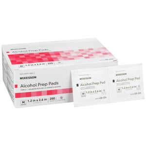 McKesson Alcohol Prep Pad, Sterile, Medium, 1.2" x 2.6"