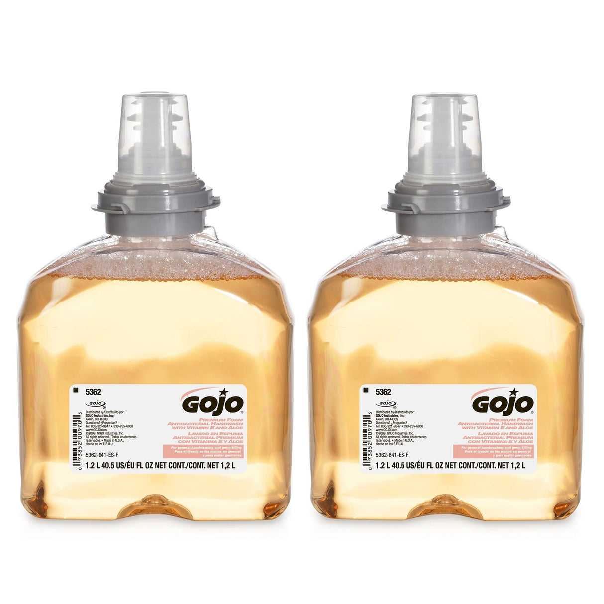 Gojo Premium Foam Antibacterial Handwash with Vitamin E, Fresh Fruit Scent, 1200 mL