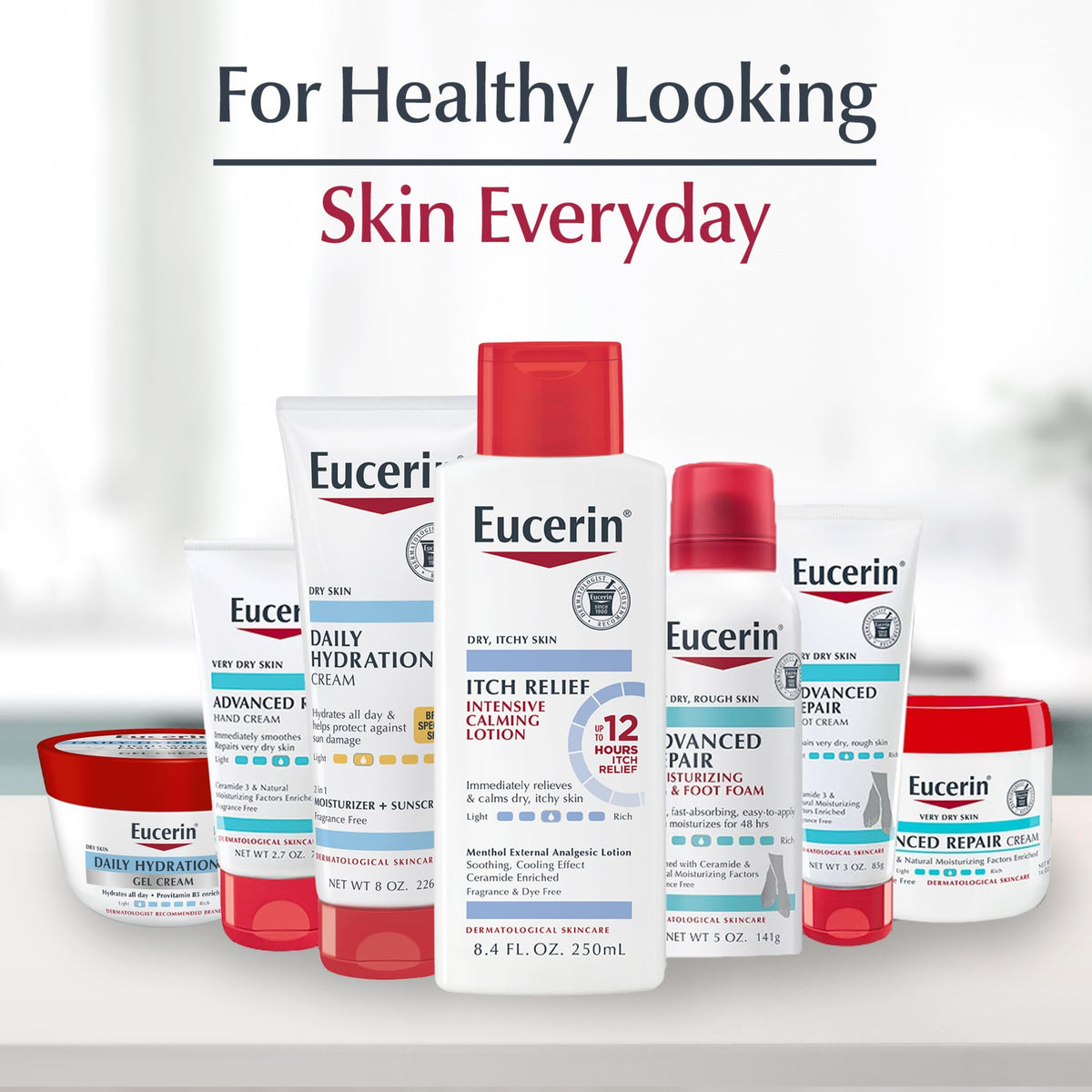 Eucerin Itch Relief Intensive Calming Lotion, Unscented, 8.4 oz