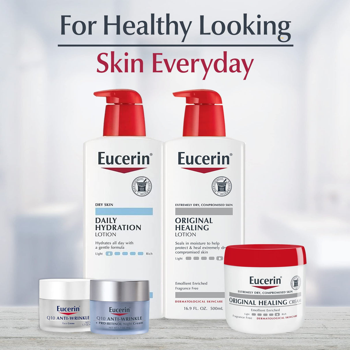 Eucerin Original Healing Lotion, Unscented, 16 oz Pump Bottle