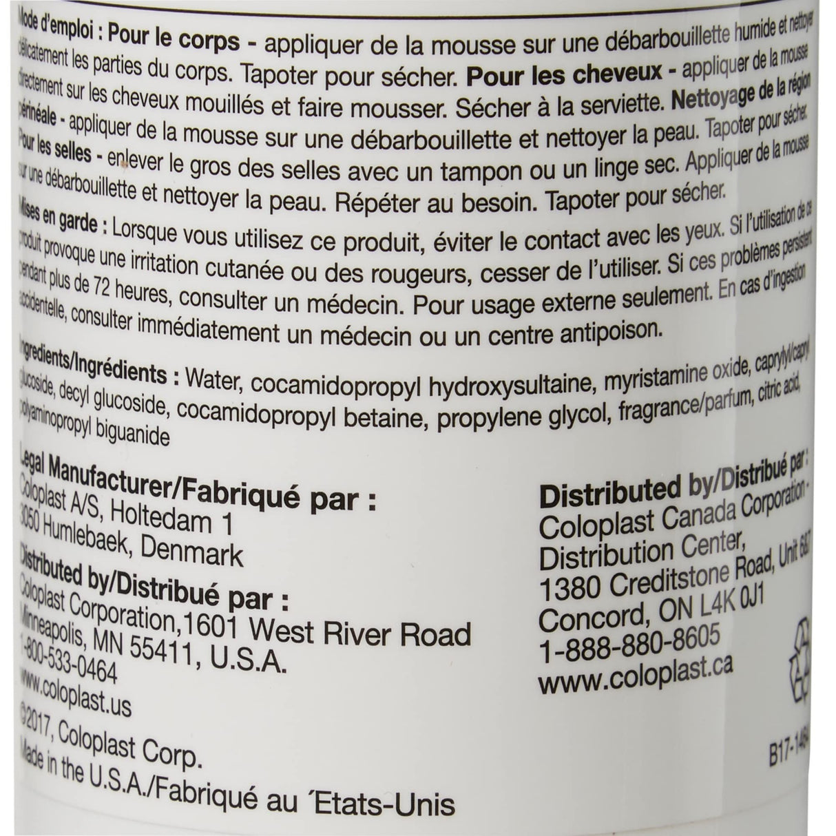 Coloplast Bedside-Care No-Rinse Foaming Body Wash, Shampoo & Incontinent Cleanser, 8 fl oz