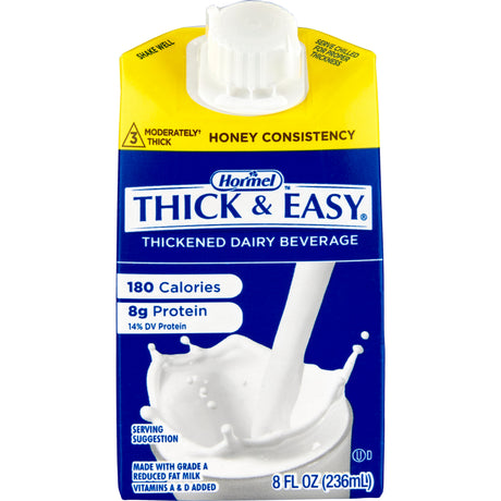 Thick-It Thick & Easy Dairy Thickened Beverage, Milk Flavor, Honey Consistency, 8 oz