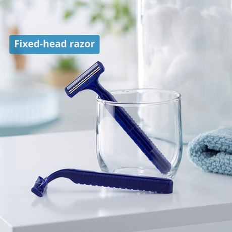 McKesson Disposable Razor, Twin Blade, Ribbed Handle, Lubricated Strip