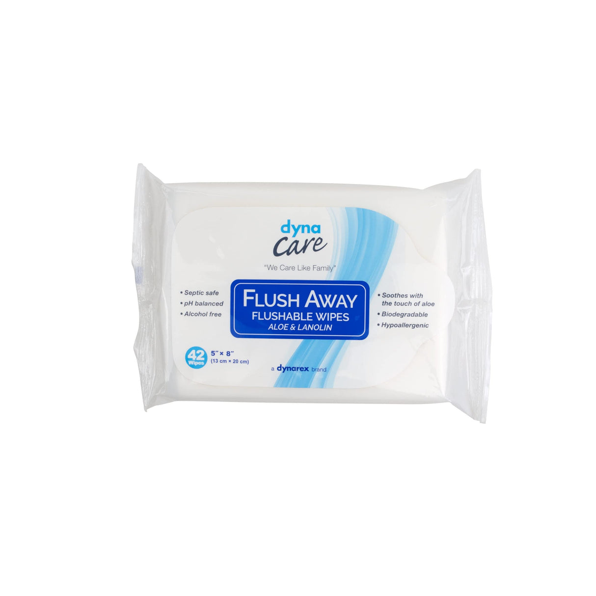 Dynarex Scented Flushable Wipes, Soft Pack, 5" x 8"